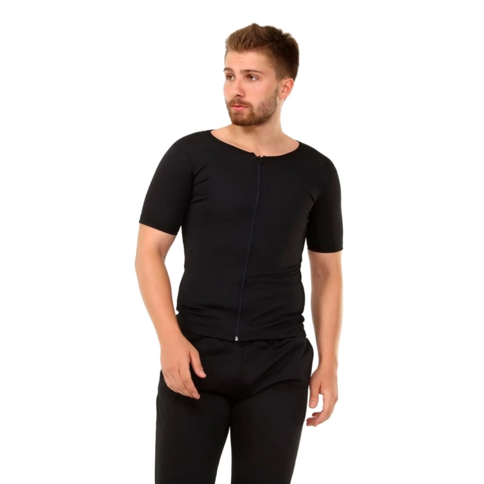 Özel Üretim Rahat Spor İç Giyim Terleme Hızlandırıcı Şık Termal Sauna Erkek Fermuarlı Eşofman Takım