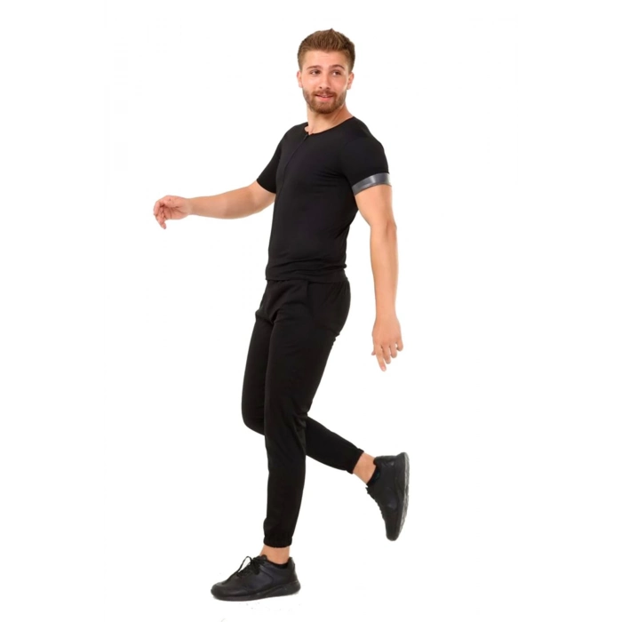 Özel Üretim Rahat Spor İç Giyim Terleme Hızlandırıcı Şık Termal Sauna Erkek Fermuarlı Eşofman Takım