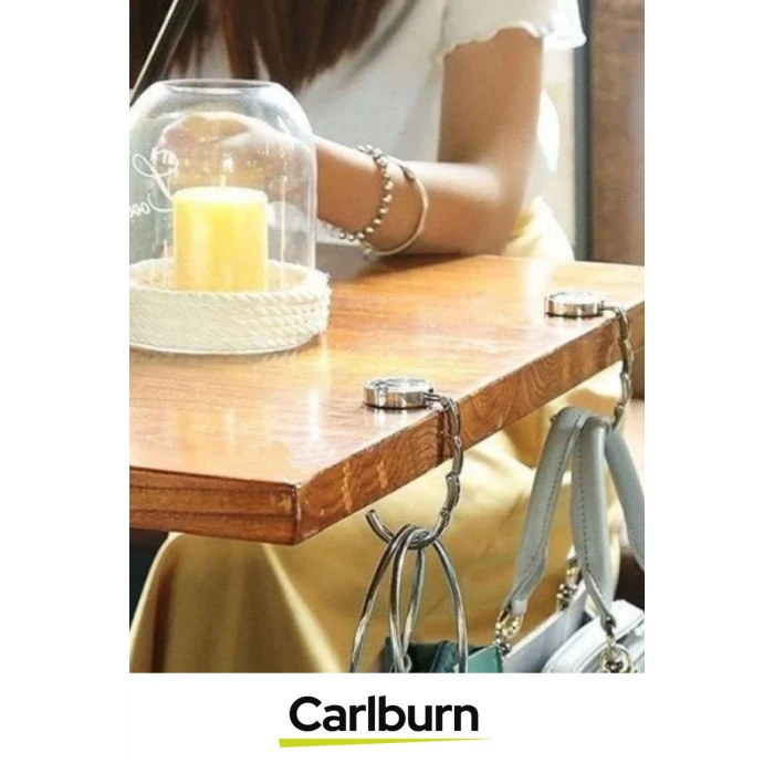 Özel Üretim Yüzeye Zarar Vermeyen Şık Pratik Kafe Ofis Ev Renkli Masa Üstü Poşet Mont Çanta Askısı