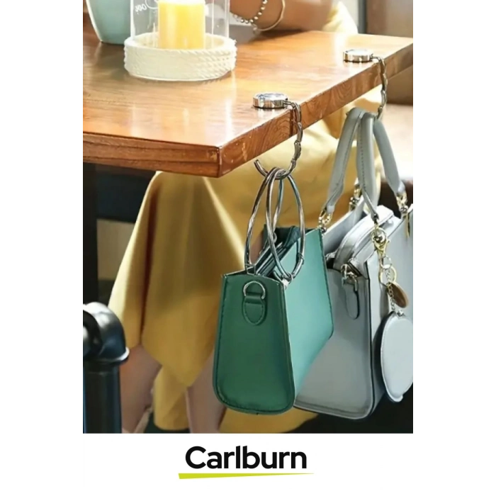 Özel Üretim Yüzeye Zarar Vermeyen Şık Pratik Kafe Ofis Ev Renkli Masa Üstü Poşet Mont Çanta Askısı