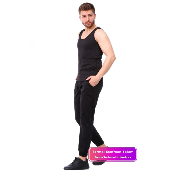 Premium Terleme Hızlandırıcı Rahat Şık Destekleyici Atlet Termal Sauna Eşofman Takım