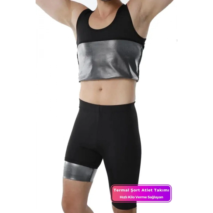 Terleme Hızlandırıcı Rahat Şık Destekleyici Termal Sauna Şort Atlet Takım
