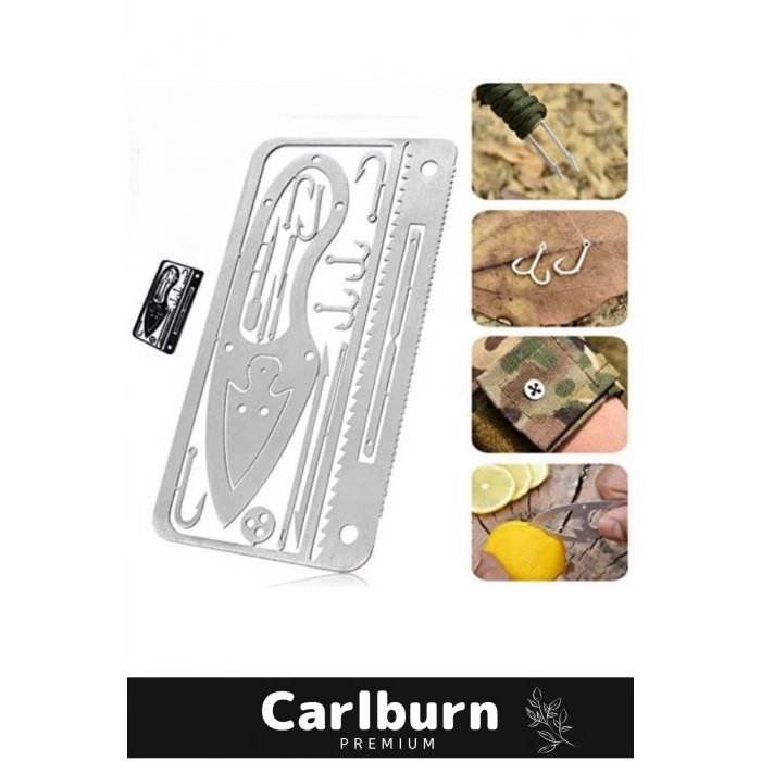 Paslanmaz Çelik Kamp Av Doğa Yürüyüş Testere Bıçak Vida Çok Fonksiyonlu Hayatta Kalma Balıkçı Kiti