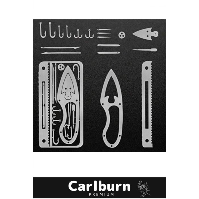 Paslanmaz Çelik Kamp Av Doğa Yürüyüş Testere Bıçak Vida Çok Fonksiyonlu Hayatta Kalma Balıkçı Kiti