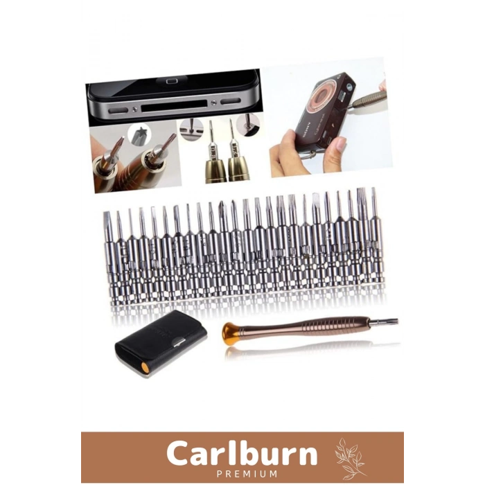 Profesyonel 112 Gr Cep Telefon Elektronik Cihaz Gözlük 24+1 Parça Mini Çıtçıt Cüzdan Tornavida Seti