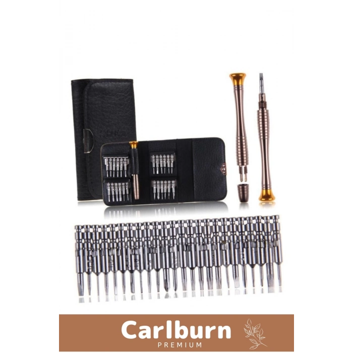 Profesyonel 112 Gr Cep Telefon Elektronik Cihaz Gözlük 24+1 Parça Mini Çıtçıt Cüzdan Tornavida Seti