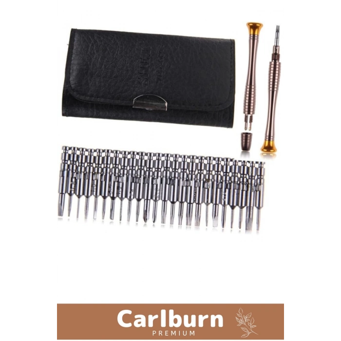 Profesyonel 112 Gr Cep Telefon Elektronik Cihaz Gözlük 24+1 Parça Mini Çıtçıt Cüzdan Tornavida Seti