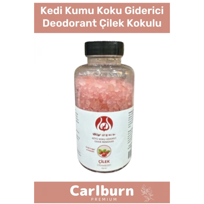 Evcil Hayvan Kedi Kumu Koku Giderici Çilek Kokulu Deodorant Sülfat Epsom Tuzu 350Gr