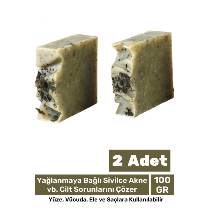 100% Doğal Güzel Kokulu El Yüz Saç Vücut Cilt Onaran Kolajen Etkili Isırgan Bitkisel Sabun 2 Adet