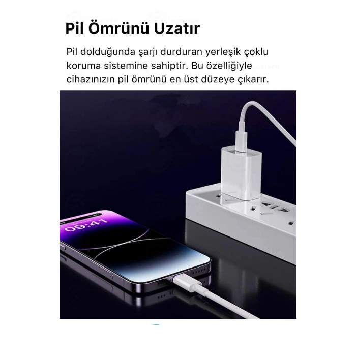 iPhone Tüm Serilere Uyumlu 20w Hızlı Şarj Aleti 7 8 X 11 12 13 14 15 16 İçin Type-C Girişli Adaptör