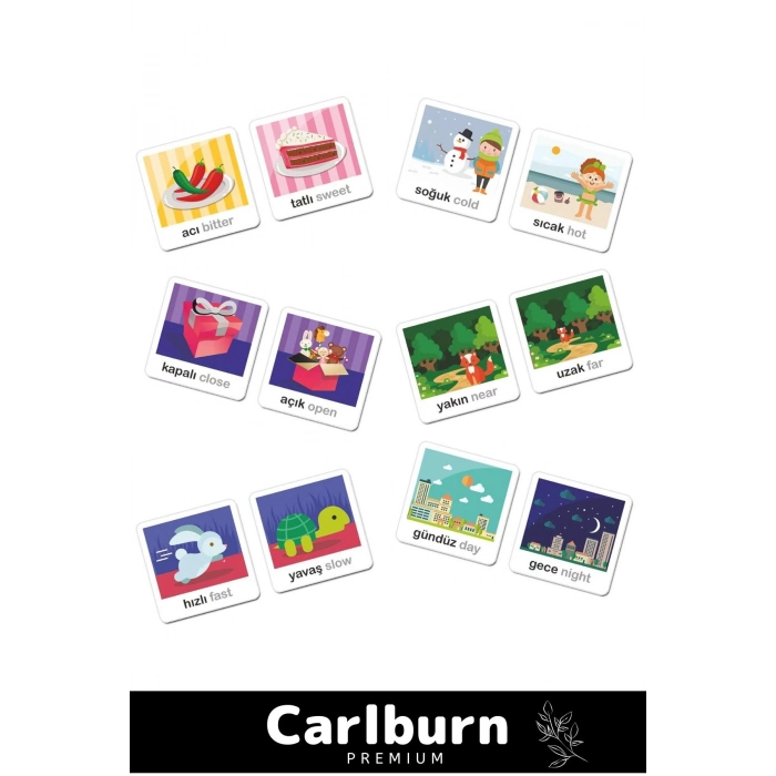 Özel Eğitici Zeka Geliştirici Öğretici El Göz Koordinasyonu Anne Çocuk 48 Parça Zıt Kavramlar