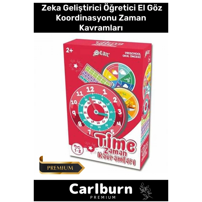 Özel Eğitici Zeka Geliştirici Öğretici El Göz Koordinasyonu Saat Zaman Kavramları