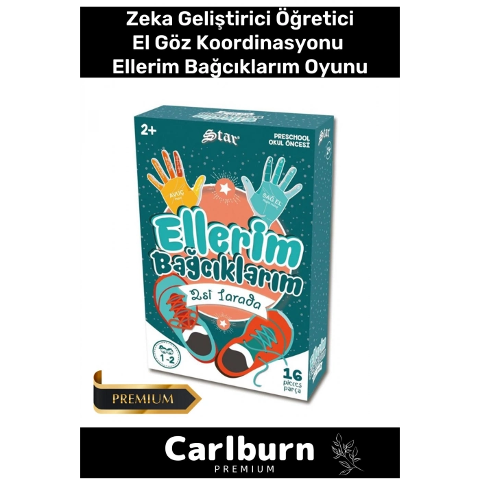 Eğitici Zeka Geliştirici Öğretici El Göz Koordinasyonu Aile 6 Parça Ellerim Bağcıklarım 2 Si 1 Arada