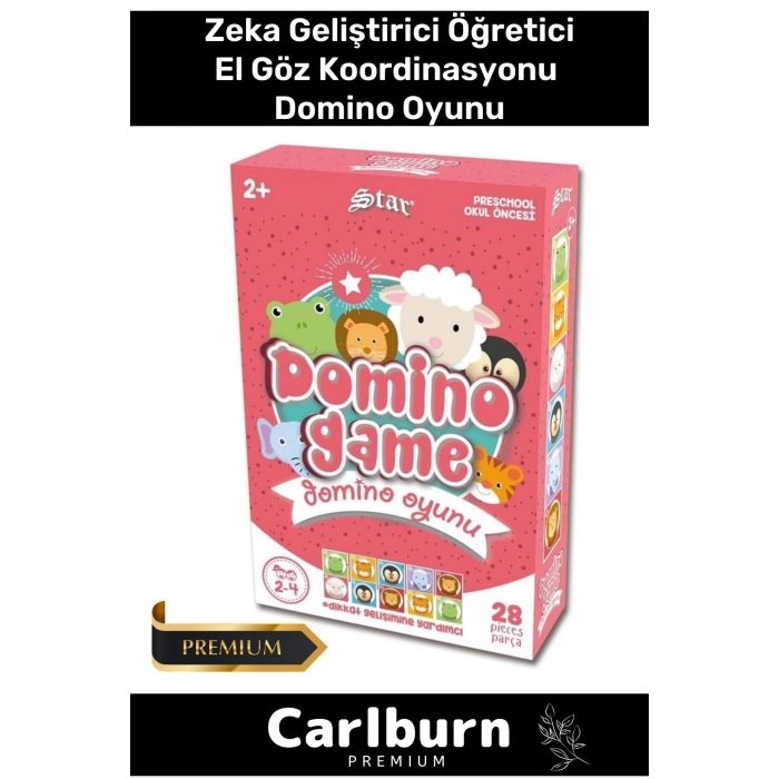 Eğitici Zeka Geliştirici Öğretici El Göz Koordinasyonu Aile Boyu Eğitim 28 Parça Domino Oyunu