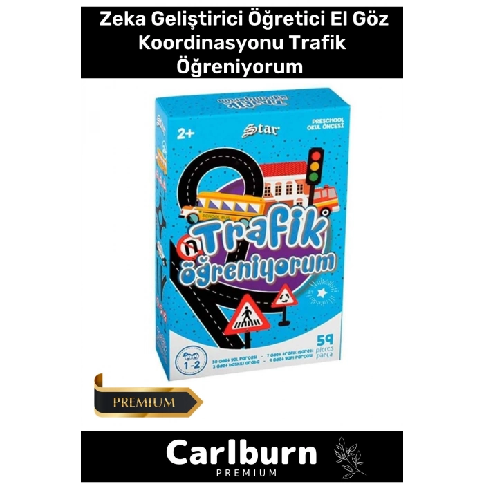 Eğitici Zeka Geliştirici Öğretici El Göz Koordinasyonu Aile Boyu Eğitim 59 Parça Trafik Öğreniyorum