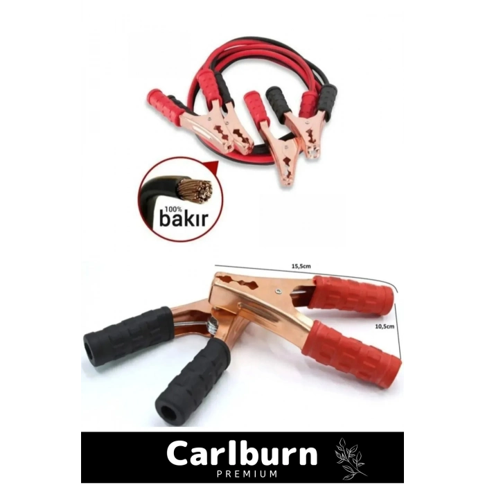 Çantalı 1200 Amper Oto %100 Bakır 0.50mm Kalın Kablo Güçlü Hızlı Şarj Akü Takviye Aktarım Kablosu