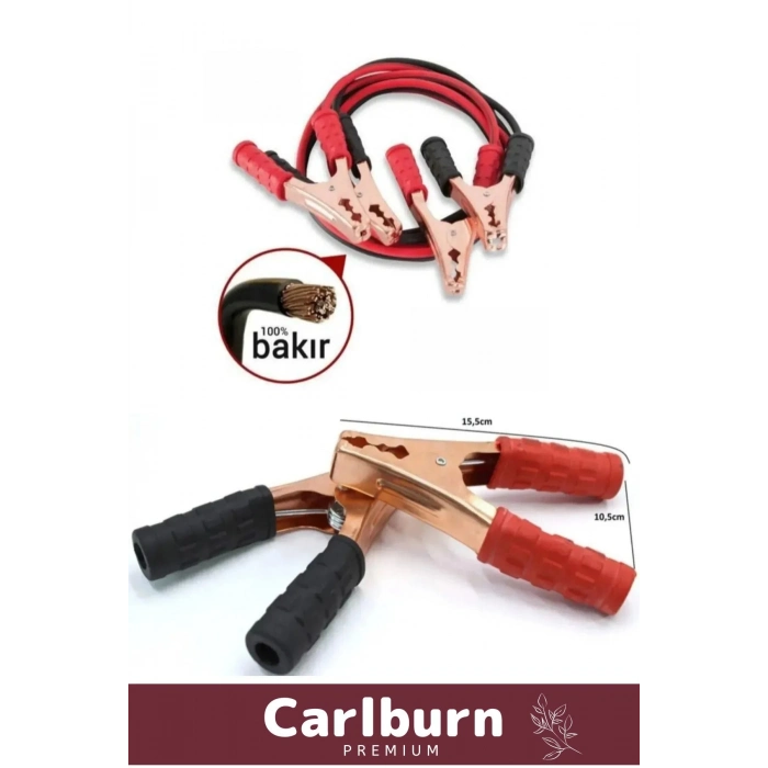 1. Kalite Çantalı Oto %100 Bakır 0.50mm Kalın Kablo 1200 Amper Güçlü Hızlı Şarj Akü Takviye Kablosu