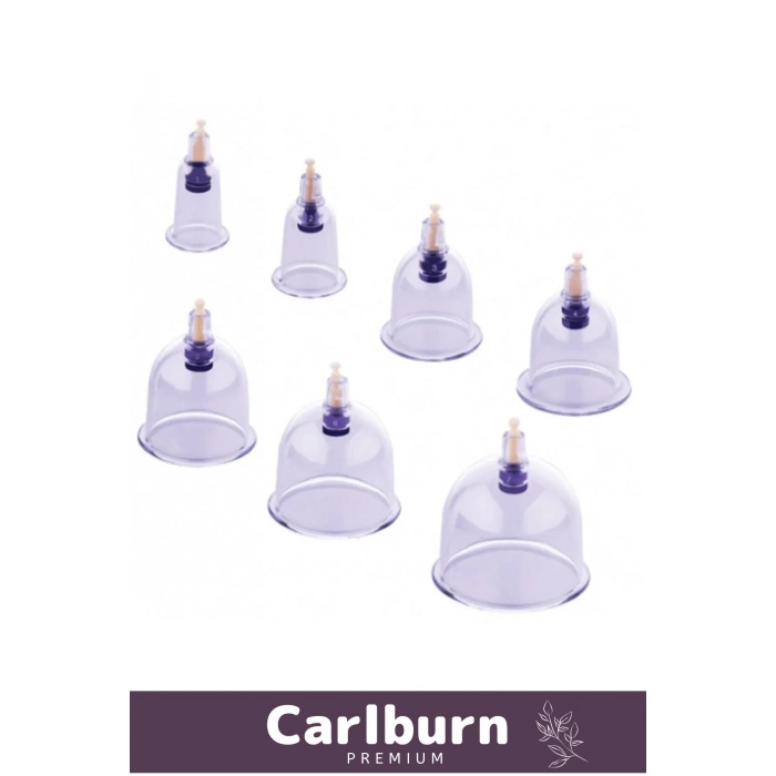 Çekme Vakum Pompalı Sarsılmaz Kutulu Selülit Yağ Çatlak Giderici Masaj Aleti 12li Hacamat Kupa Seti