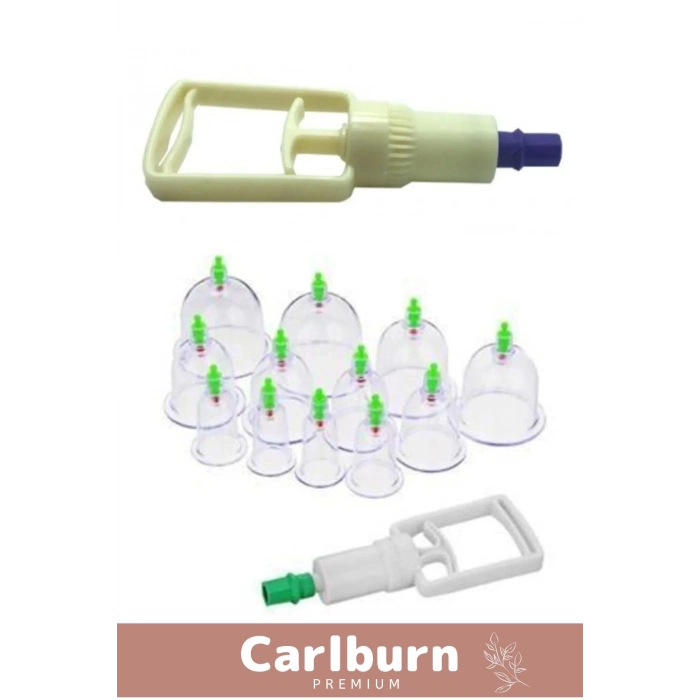 Sarsılmaz Kutulu Çekme Pompa Selülit Çatlak Giderici Vakumlu Masaj Aleti 12li Kupa Hacamat Seti