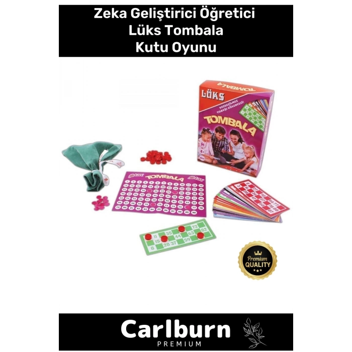 Premium Eğitici Zeka Geliştirici Öğretici Eğlence Aile Parti Yılbaşı Etkinlik Lüks Tombala Oyunu