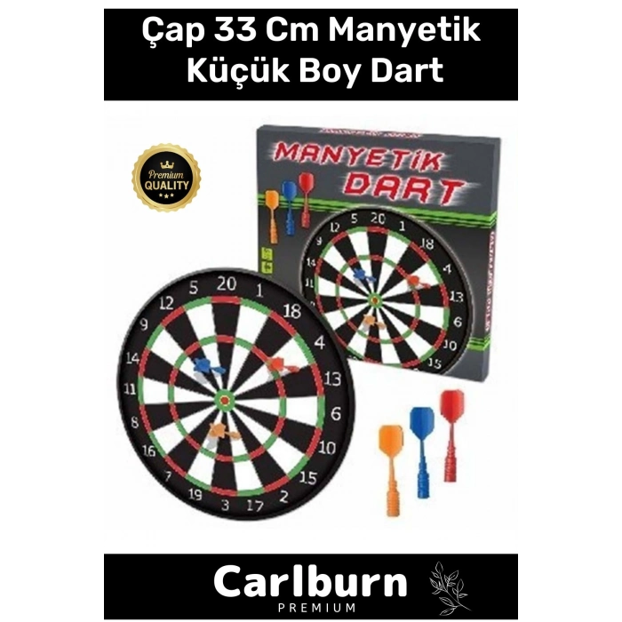Premium Eğitici Zeka Geliştirici Öğretici Eğlence Aile Manyetik Dart Küçük Boy Çap 33 Cm