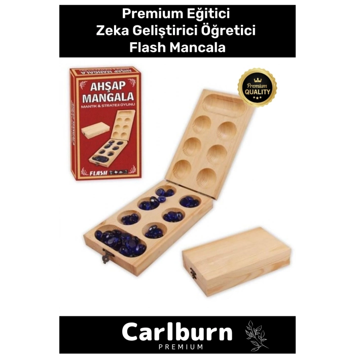 Premium Eğitici Zeka Geliştirici Öğretici Eğlence Aile Etkinlik Ahşap Flash Mangala Kutu Oyunu