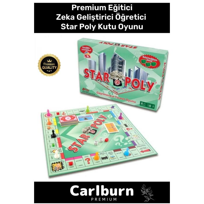 Premium Eğitici Zeka Geliştirici Öğretici Eğlence Aile Etkinlik Gayrimenkul Ticaret Oyunu Star Poly