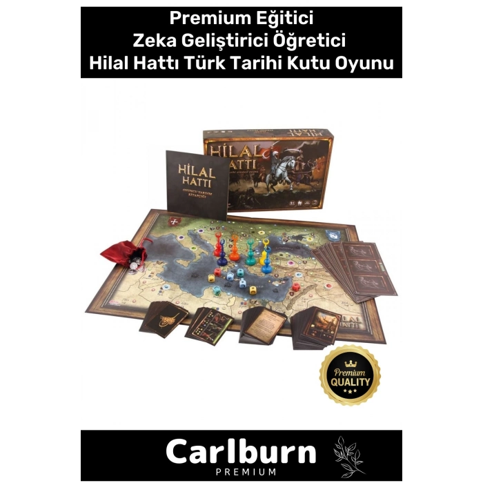 Premium Eğitici Zeka Geliştirici Öğretici Eğlence Aile Etkinlik Hilal Hattı Türk Tarihi Kutu Oyunu