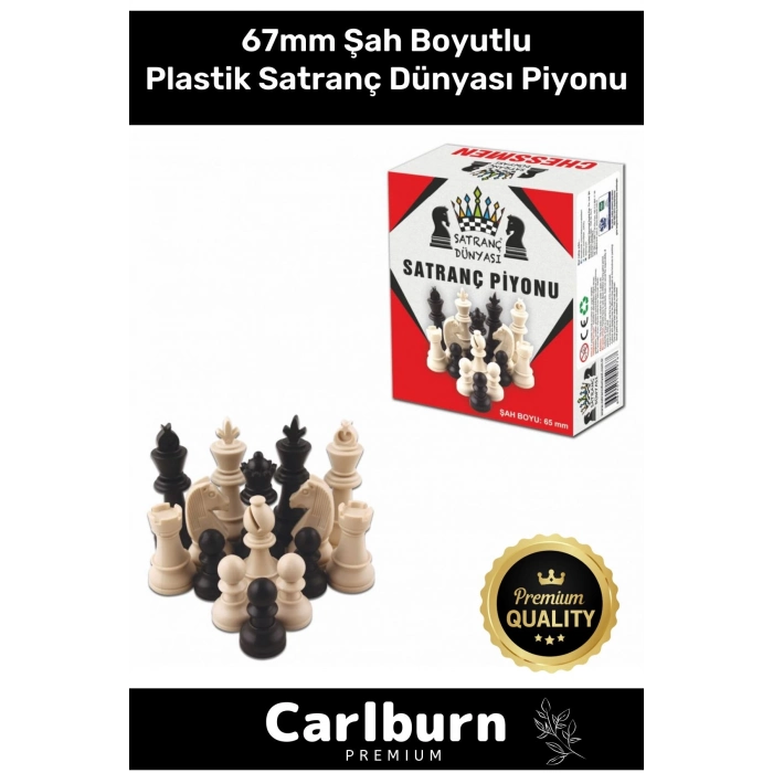 Özel Üretim Eksik Takımı Tamamlama Uyumlu Şah Boyu 67mm Orta Plastik Satranç Dünyası Piyonu