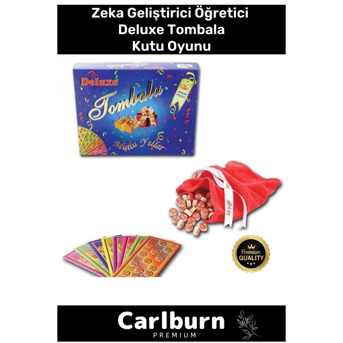 Premium Eğitici Zeka Geliştirici Öğretici Eğlence Aile Parti Yılbaşı Etkinlik Deluxe Tombala Oyunu