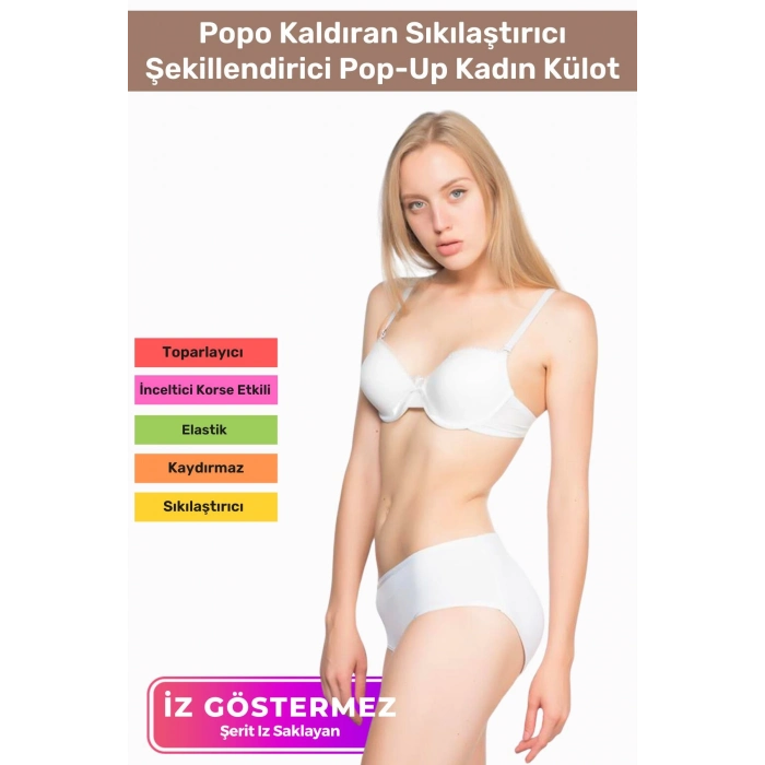 Özel Üretim Popo Kaldıran Toparlayan Sıkılaştırıcı Şekillendirici Pop-Up Kadın Külot İç Çamaşırı