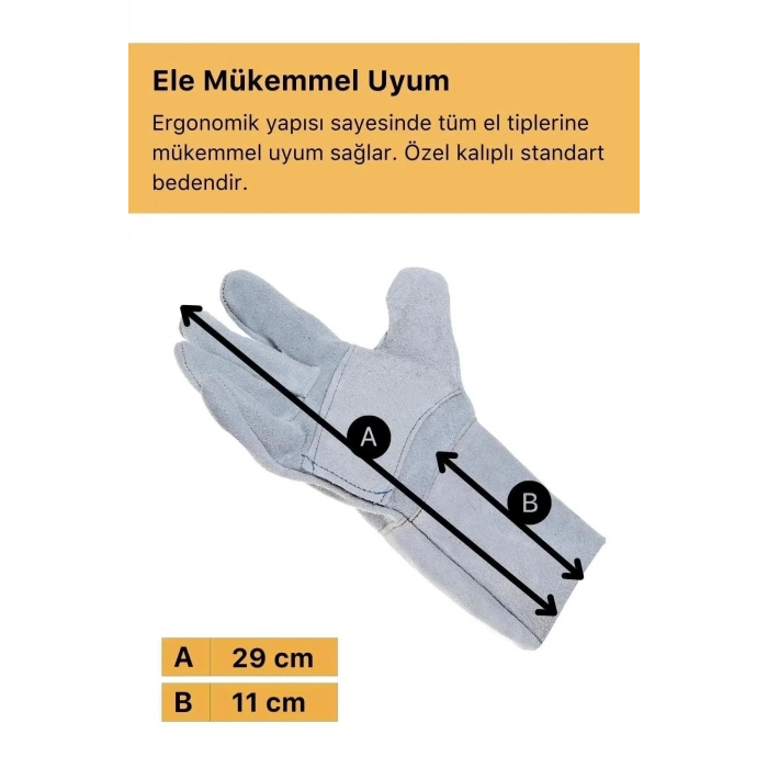 Premium Yanmaz Yüksek Isıya Sıcaklığa Dayanıklı Kaynak Yangın Su Geçirmez Çok Amaçlı Deri Eldiven
