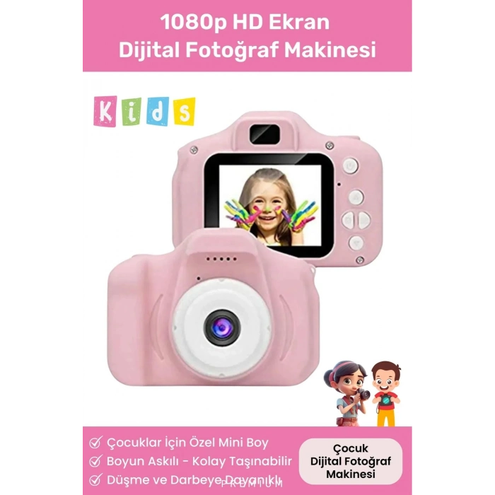 Yeni Nesil Çocuk Dijital Mini Fotoğraf Video Makine Erkek Kız Çocuklar 1080p HD Ekran Kamera Selfie