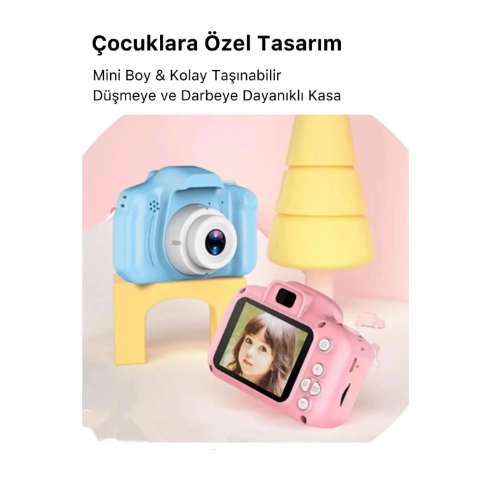 Yeni Nesil Çocuk Dijital Mini Fotoğraf Video Makine Erkek Kız Çocuklar 1080p HD Ekran Kamera Selfie