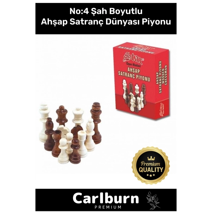 Özel Üretim Eksik Takımı Tamamlama Uyumlu Şah Boyu No: 4 Ahşap Satranç Dünyası Piyonu