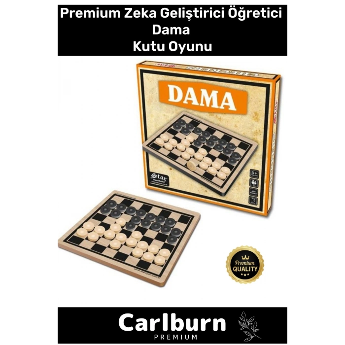 Premium Eğitici Zeka Geliştirici Öğretici Eğlence Aile Parti Yılbaşı Etkinlik Dama Kutu Oyunu