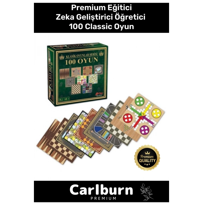 Premium Eğitici Zeka Geliştirici Öğretici Eğlence Aile Etkinlik Arkadaş 100 Classic Oyun