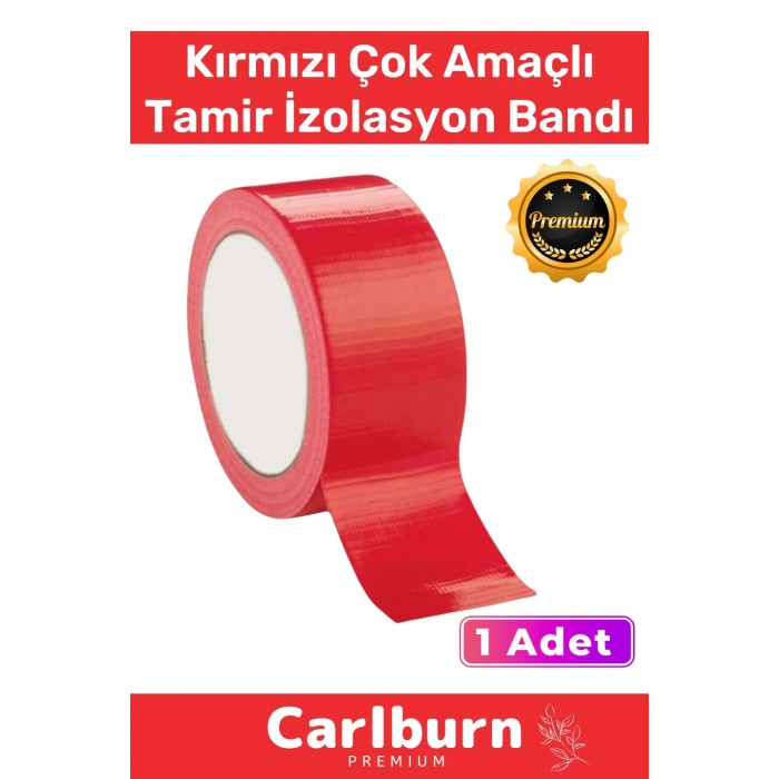 Süper Güçlü Su Geçirmez Sızdırmaz Kırmızı Renk Çok Amaçlı Tamir İzolasyon Bandı 48mm x 10m 1 Adet