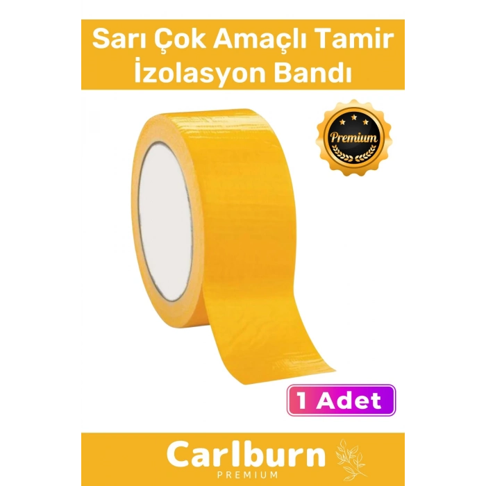 Süper Güçlü Su Geçirmez Sızdırmaz Sarı Renk Çok Amaçlı Tamir İzolasyon Bandı 48mm x 10m 1 Adet