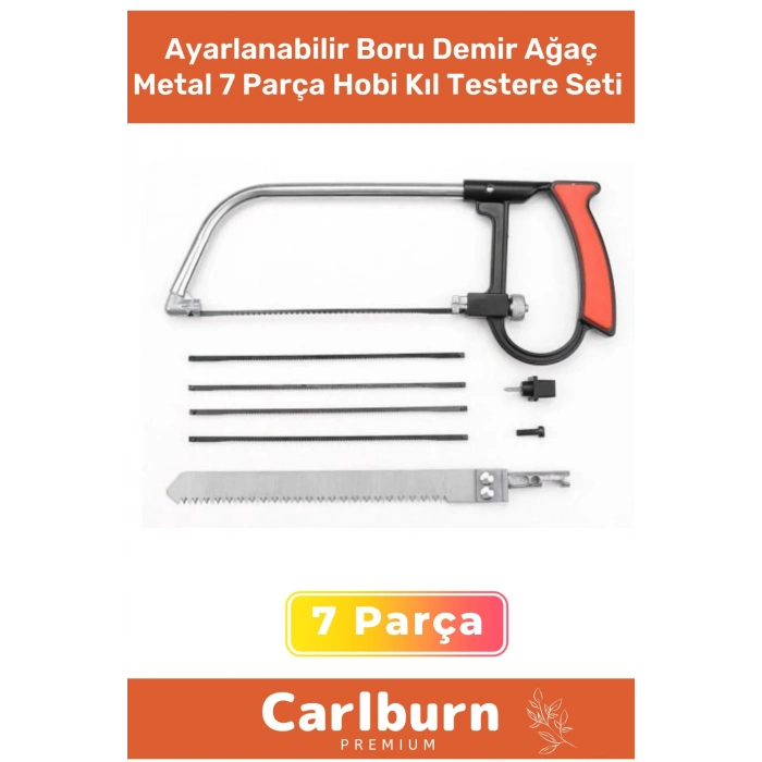 Özel Üretim Ayarlanabilir Güçlü 4 Yedek Bıçaklı Boru Demir Ağaç Metal 7 Parça Hobi Kıl Testere Seti