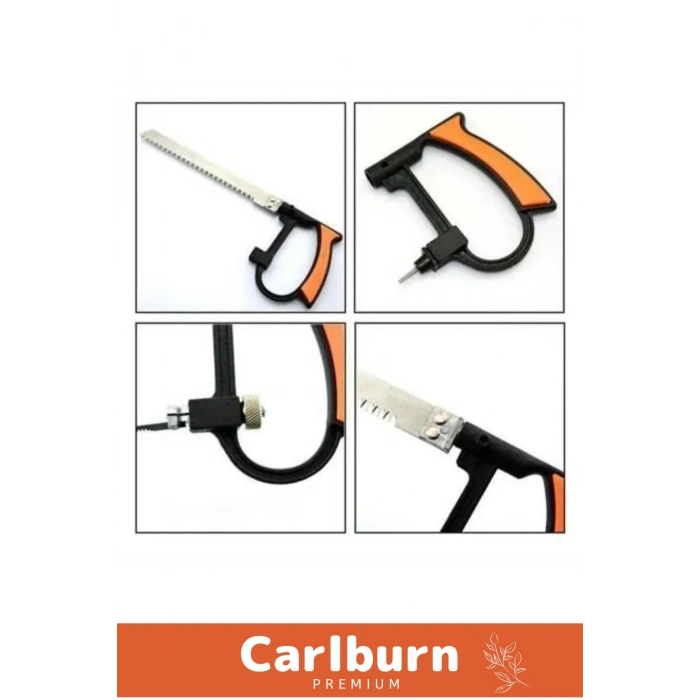 Özel Üretim Ayarlanabilir Güçlü 4 Yedek Bıçaklı Boru Demir Ağaç Metal 7 Parça Hobi Kıl Testere Seti