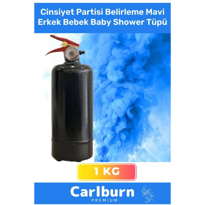 Premium Ambalajı Yazısız İbaresiz 1 Kg Cinsiyet Partisi Belirleme Mavi Erkek Bebek Baby Shower Tüpü