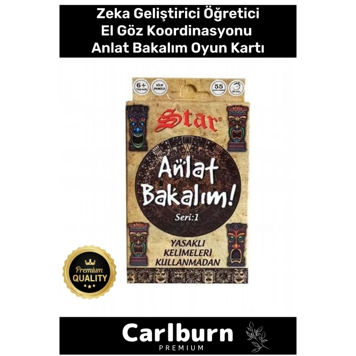 Eğitici Zeka Geliştirici Öğretici Eğlence Aile Parti Gece Anlat Bakalım Mini Oyun Kartları