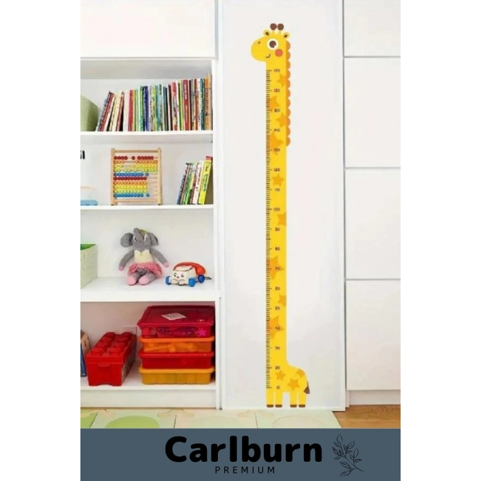 Özel Üretim İz Bırakmayan Çift Taraflı Bantlı Silinebilir Ev Sevimli Sarı Zürafa Boy Ölçüsü Sticker