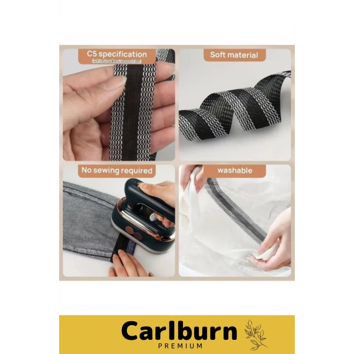 Deluxe Polyesterden Bant Dayanıklı Esnek Sıcakta Eriyen Kendinden Yapışkanlı Pantolon Kıvırma Şeridi