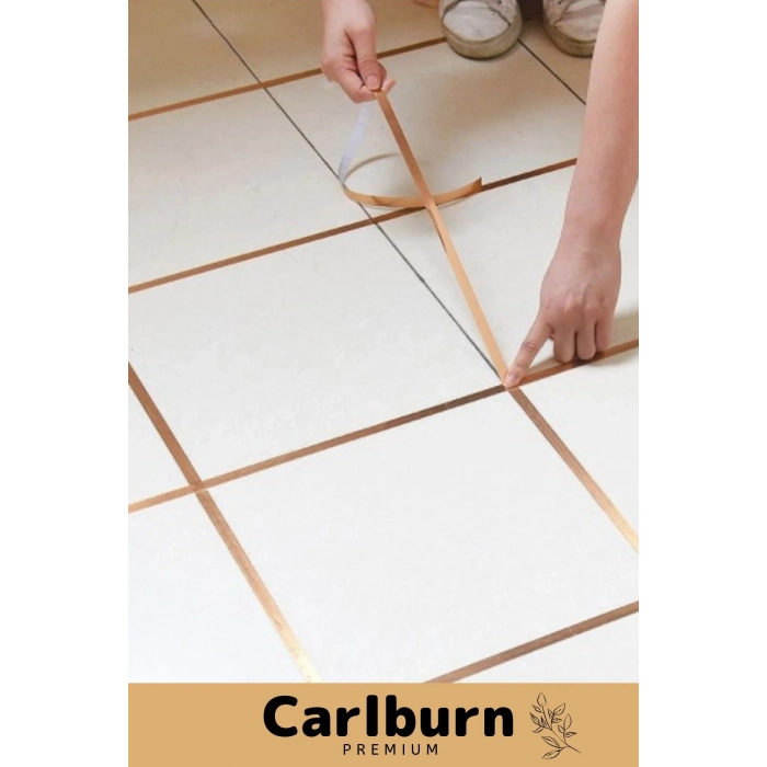 Özel Üretim Kendinden Yapışkanlı Suya Dayanıklı 1 cm 50 Metre Gold Fayans Arası Şerit Bant