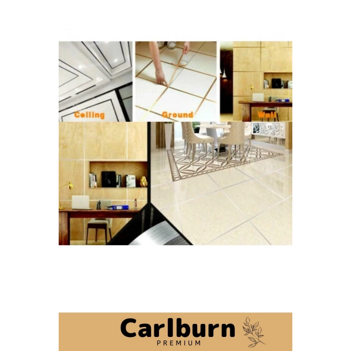 Özel Üretim Kendinden Yapışkanlı Suya Dayanıklı 1 cm 50 Metre Bronz Fayans Arası Şerit Bant