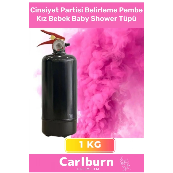 Premium Ambalajı Yazısız İbaresiz 1 Kg Cinsiyet Partisi Belirleme Pembe Kız Bebek Baby Shower Tüpü