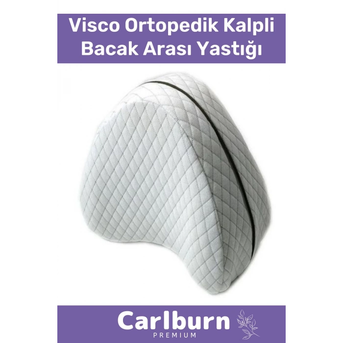 Ergonomik Dik Duruş Omurga Hizalaması Hipoalerjenik Visco Ortopedik Kalpli Bacak Arası Yastığı