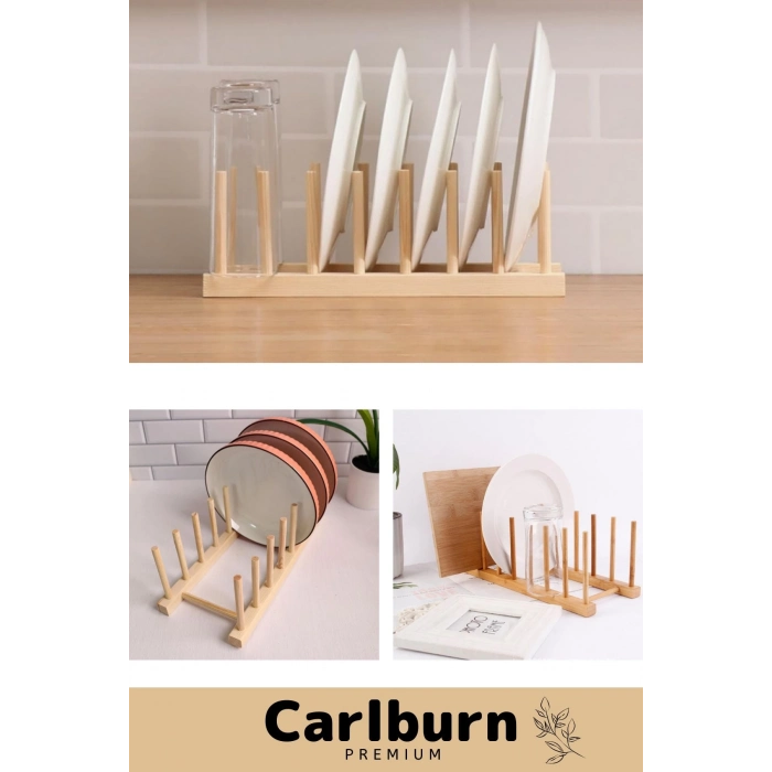 Özel Üretim Plak Mutfak Tabak Kitap Dergi Dosya Bambu Çok Amaçlı Düzenleyici 8 Gözlü Stand